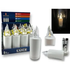 Wkład LED do znicza 4.8x 15 cm biały ciepły płomień Grande Luce scgl4