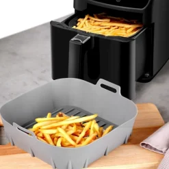 Wkład silikonowy do frytkownicy beztłuszczowej Air Fryer szary 22 cm Vilde