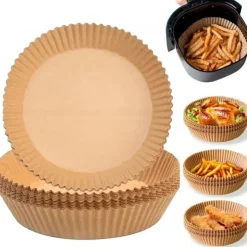 Wkłady papierowe 20x4.5cm 100 szt do frytkownicy beztłuszczowej air fryer