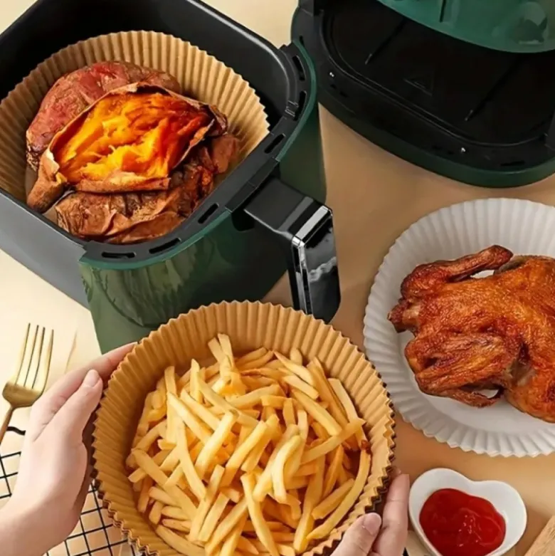 Wkłady papierowe 20x4.5cm 100 szt do frytkownicy beztłuszczowej air fryer