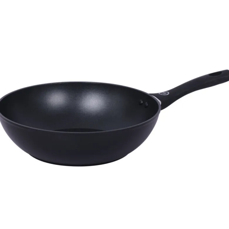 Wok 28 cm patelnia głęboka czarna nieprzywieralna powłoka MG Home