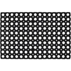 Wycieraczka gumowa 40x60 cm czarna drążona antypoślizgowa K-24M