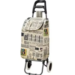 Wózek na zakupy torba na kółkach plecak wzór gazeta Krisberg