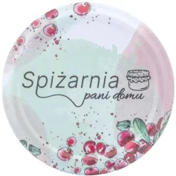 Zakrętki do słoików na przetwory Spiżarnia Pani Domu pastelowe 6,6 cm zestaw 10 szt - 4-zaczepowe FI66 Altom Design