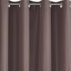Zasłona zaciemniająca na przelotkach grube 140x250 cm chocolate