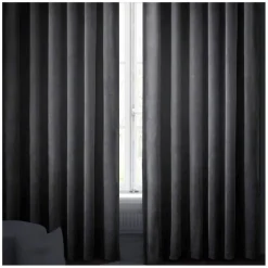 Zasłony grube Velvet na taśmie 140x250 cm szarość pałacu