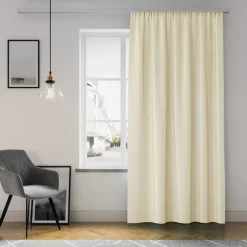 Zasłony na taśmie 140x250 Oxford grube beżowe