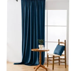 Zasłony zaciemniające na taśmie Cotton World Velvet na taśmie 140x250 cm turkusowe