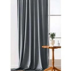 Zasłony zaciemniające na taśmie Cotton World Velvet na taśmie 140x250 cm stalowe