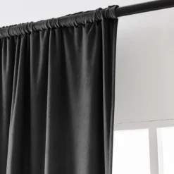 Zasłony zaciemniające na taśmie Cotton World Velvet na taśmie 140x250 cm grafit