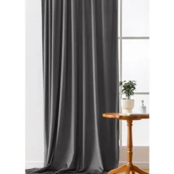 Zasłony zaciemniające na taśmie Cotton World Velvet na taśmie 140x250 cm szary