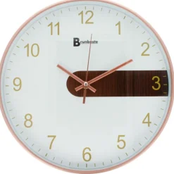 Zegar ścienny okrągły Brunbeste 1826 cichy nowoczesny 30cm