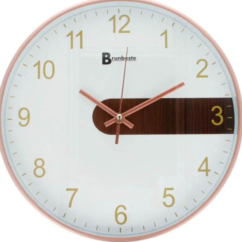 Zegar ścienny okrągły Brunbeste 1826 cichy nowoczesny 30cm