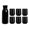 Zestaw czarna karafka szklana 1000 ml + 6 czarnych grubych szklanek 300 ml Glasmark