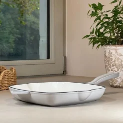 Zestaw 11-częściowy garnków i patelni żeliwnych emaliowanych GierekHoff Żeliwna Tradycja ciężkie żeliwo szary GH 6014