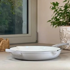 Zestaw 11-częściowy garnków i patelni żeliwnych emaliowanych GierekHoff Żeliwna Tradycja ciężkie żeliwo szary GH 6014