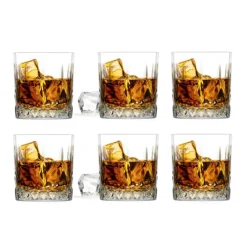Zestaw do whisky karafka szklana 1000 ml + 6 grubych szklanek 280 ml