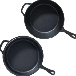 Zestaw żeliwny garnek 3.5L z patelnia 24cm z linii CAST LINE indukcje gaz ognisko Vilde