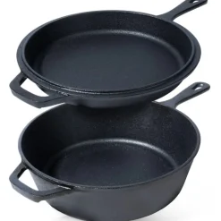 Zestaw żeliwny garnek 3.5L z patelnia 24cm z linii CAST LINE indukcje gaz ognisko Vilde