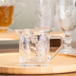 Zestaw kawowy mlecznik 200 ml i cukiernica szklana 200 ml Altom Rosalie kwiatowy wzór