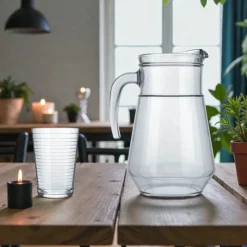 Zestaw na napoje dzbanek 1,5L + 4 szklanki 265ml na piknik komplet Tragar