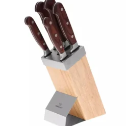 Zestaw noży w bloku drewnianym 6 elementowy Kinghoff KH 3463