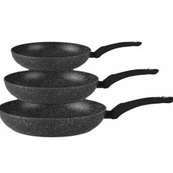 Zestaw 3 patelni aluminiowych 20/24/28 cm z powłoką marmurową Kinghoff KH-1562