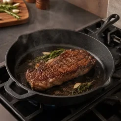 Zestaw 3 patelnie żeliwne 20/25/30 cm GierekHoff Żeliwna Tradycja ciężkie głębokie indukcja gaz ognisko grill GH 8002