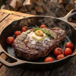 Zestaw 3 patelnie żeliwne 20/25/30 cm GierekHoff Żeliwna Tradycja ciężkie głębokie indukcja gaz ognisko grill GH 8002