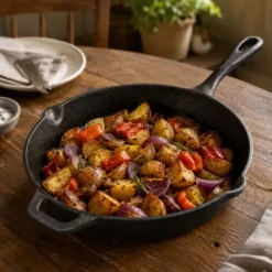 Zestaw 3 patelnie żeliwne 20/25/30 cm GierekHoff Żeliwna Tradycja ciężkie głębokie indukcja gaz ognisko grill GH 8002