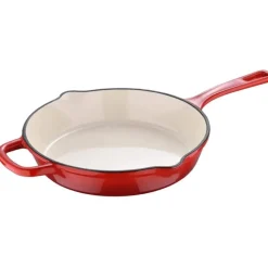 Zestaw 3 patelnie żeliwne emaliowane 20/25/30 cm GierekHoff Żeliwna Tradycja ciężkie głębokie indukcja gaz ognisko grill GH 6002