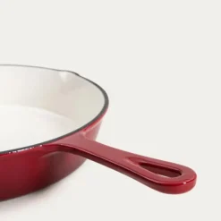 Zestaw 3 patelnie żeliwne emaliowane 20/25/30 cm GierekHoff Żeliwna Tradycja ciężkie głębokie indukcja gaz ognisko grill GH 6002
