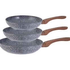 Zestaw 3 patelnie granitowe indukcja gaz 20/24/28 cm Kinghoff KH 1030