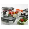 Zestaw 3 pojemników szklanych lunchbox MG Home Cucina 1500/1000/400 ml żaroodporne
