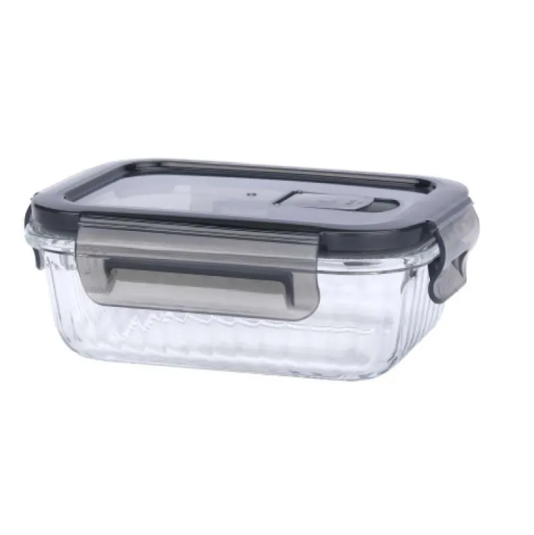 Zestaw 3 pojemników szklanych lunchbox MG Home Cucina 1500/1000/400 ml żaroodporne