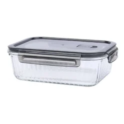 Zestaw 3 pojemników szklanych lunchbox MG Home Cucina 1500/1000/400 ml żaroodporne