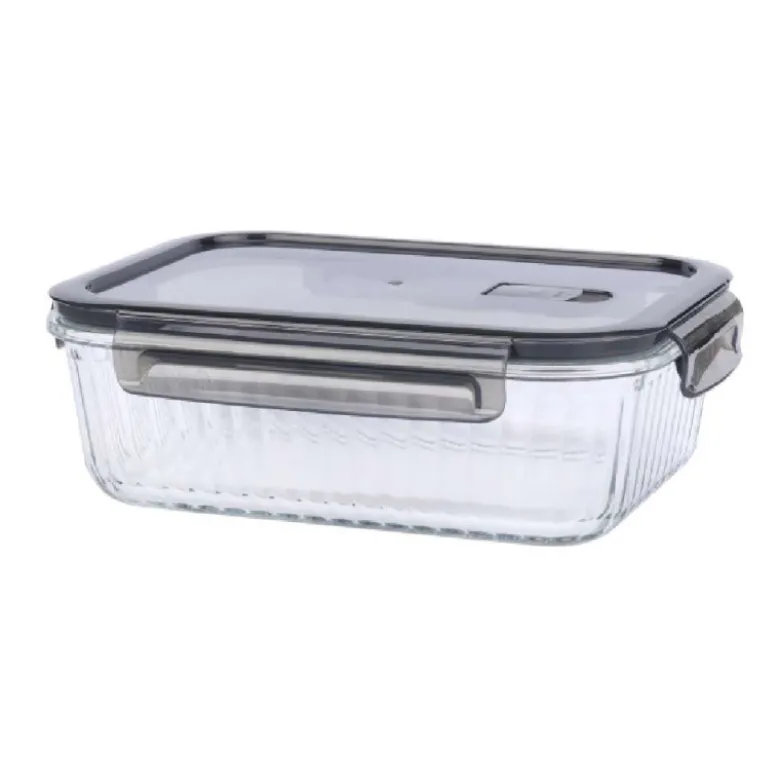 Zestaw 3 pojemników szklanych lunchbox MG Home Cucina 1500/1000/400 ml żaroodporne