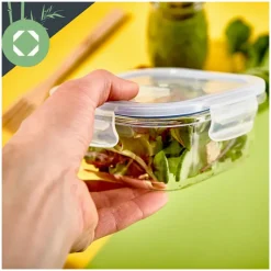 Zestaw 3 pojemników szklanych lunchbox MG Home Cucina 1200/800/300 ml żaroodporne
