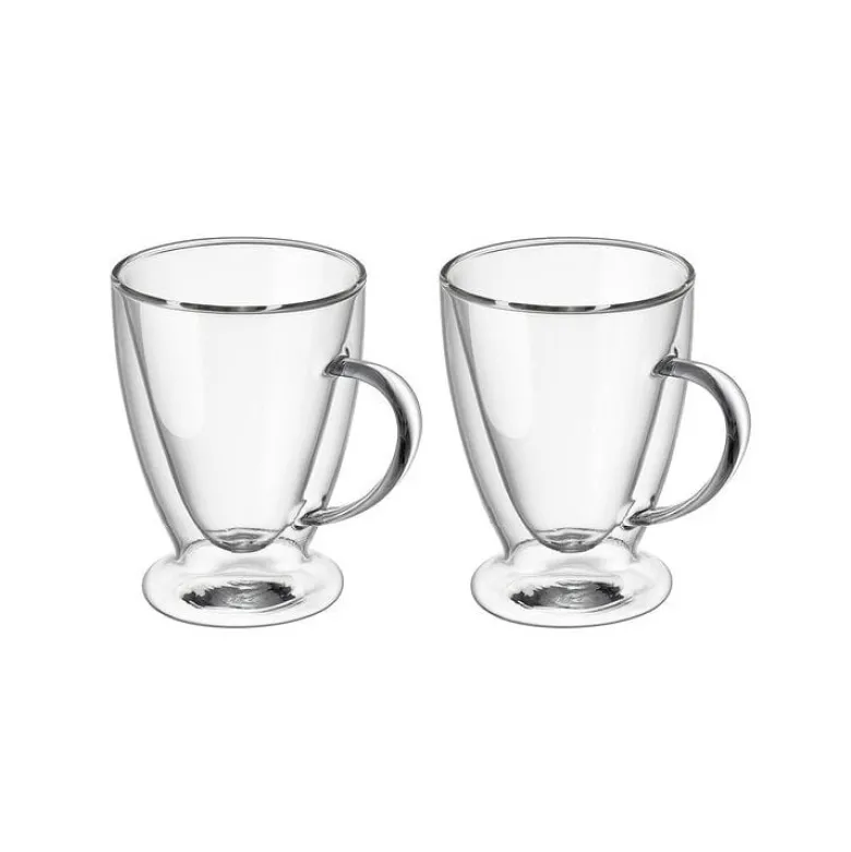 Zestaw 2 szklanek termicznych 300 ml stożek do kawy latte RENZA MGHOME