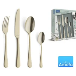 Zestaw sztućców Amefa 1410 Trend 24 sztuki komplet dla 6 osób złoto szampańskie